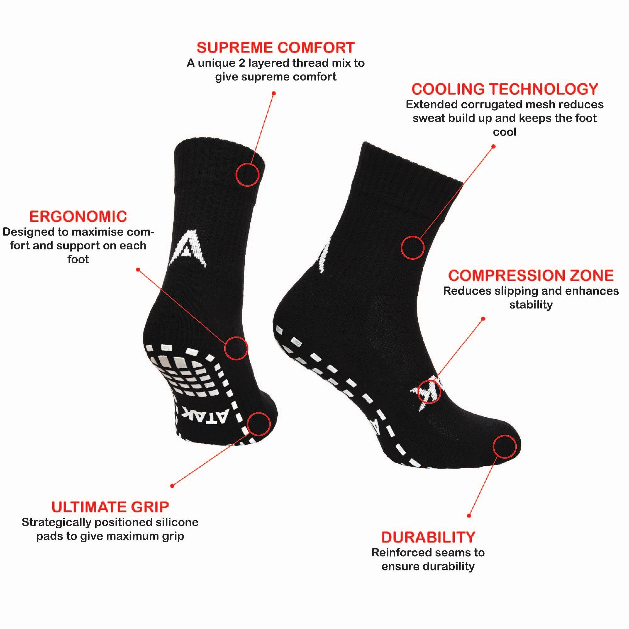 Atak Gripzlite Pro Mid Leg Black