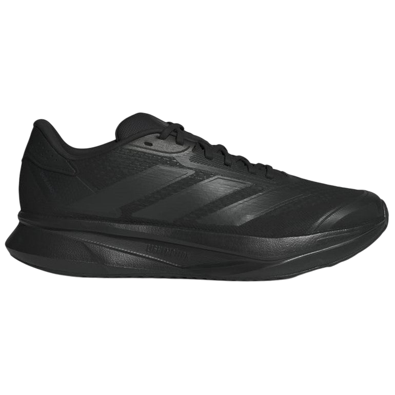 Black Adidas sneaker on a white background