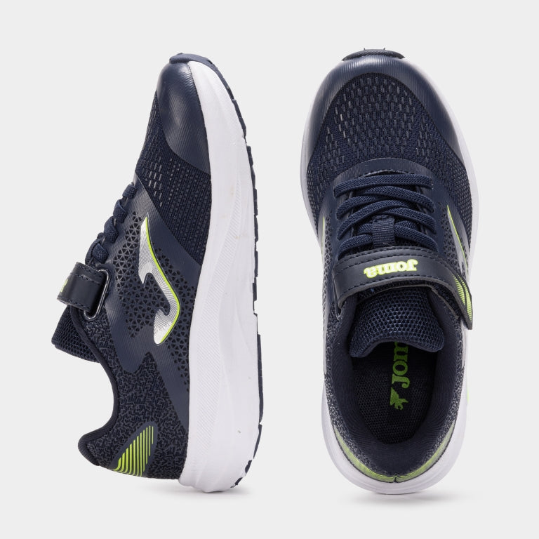 Joma Speed Junior Velcro Boys Running Shoes Navy Yellow