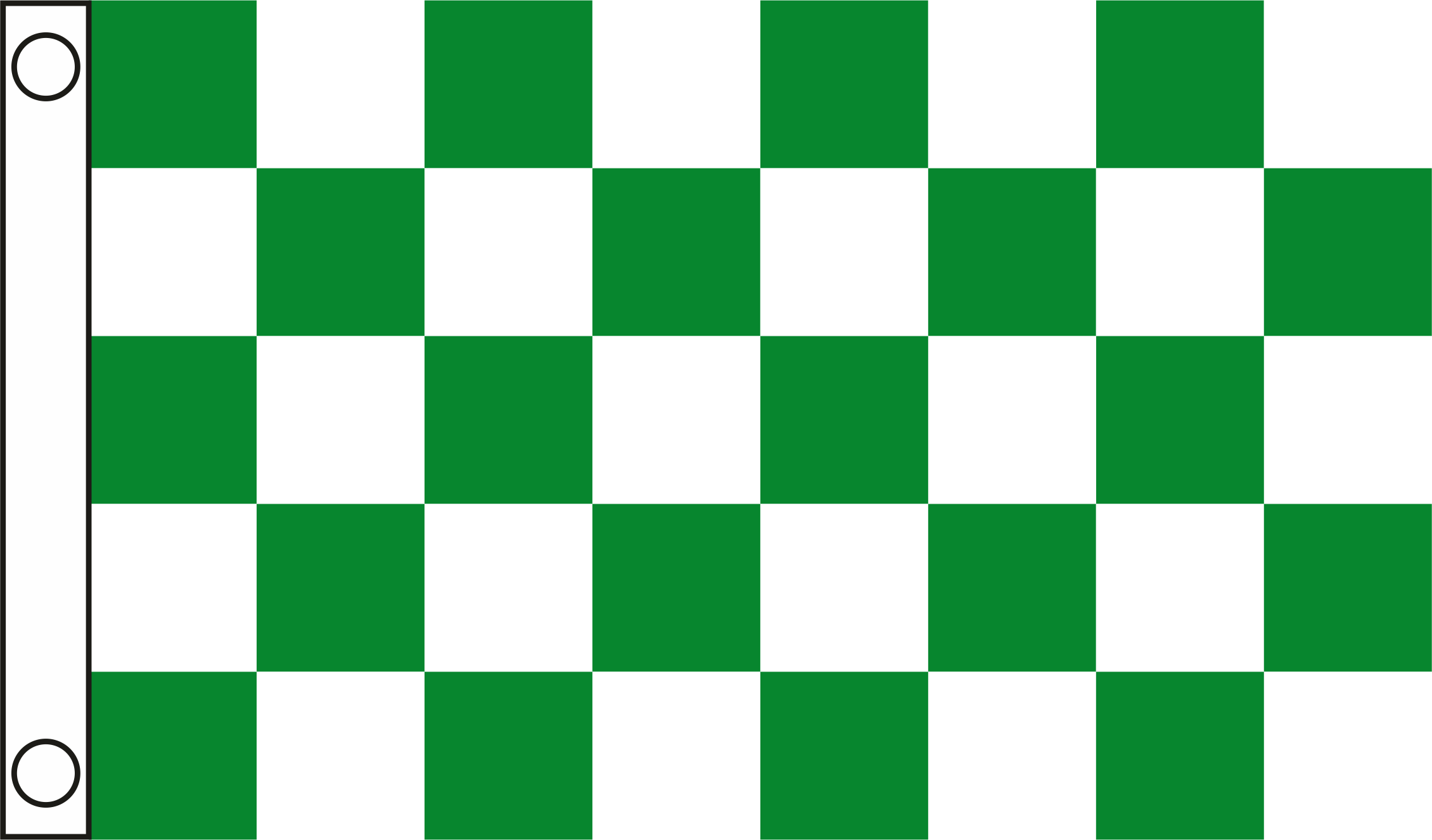 Team Car Flag 5X3 Checker Flag