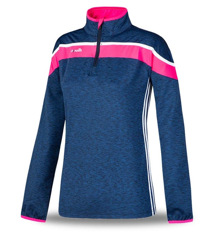 O'Neills Slaney 1/2 Zip (Melange Tonal Navy Pink White)