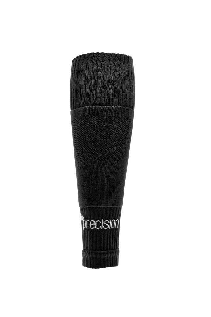 Precision Plain Pro Footless Sleeve Socks Black