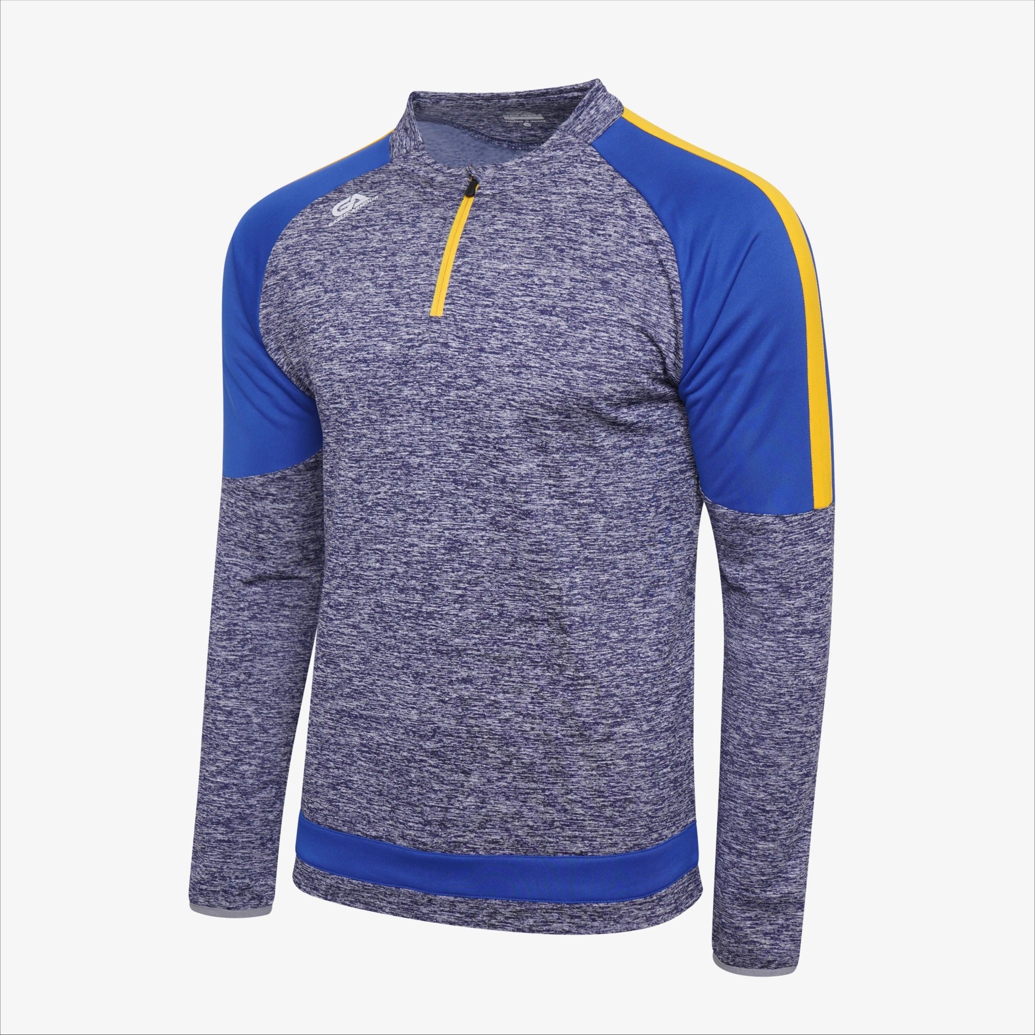 Gaelic Armour 1/2 Zip Round Neck Sweat (Marl Navy Royal Amber)