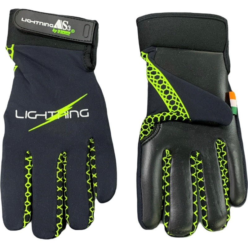 LS Lightning AS3 Gaelic Gloves (Black Flo Yellow)