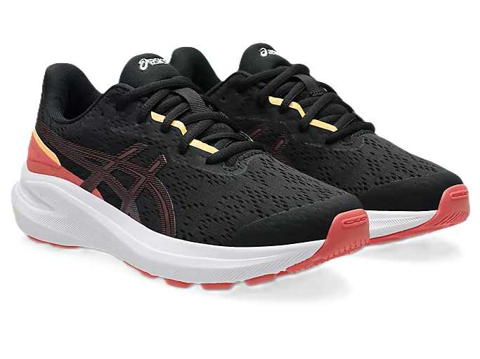 Asics GT- GS Kids Runnng Shoes Black Rubble Red