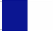 TCF 5x3 Half & Half Flag Royal White