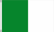 TCF 5x3 Half & Half Flag Green White