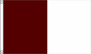 TCF 5x3 Half & Half Flag Maroon White