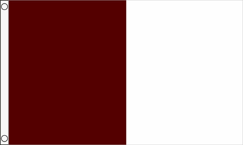 TCF 5x3 Half & Half Flag Maroon White