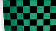 TCF 5X3 Checker Flag Black Green